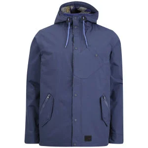 Boxfresh Bietal Jas voor Heren (Capuchon Gevoerd met Aztekenprint) - Marineblauw - S - Navy blauw Afbeelding 1