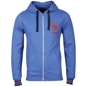 Catskill Men's Donnelly Hooded Zip Through - Royal Marl - S - Royal Marl Afbeelding 1