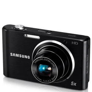 Samsung ST77 Compact Digital Camera (16MP, 5x Optical, 2.7Inch LCD) - Black Afbeelding 1