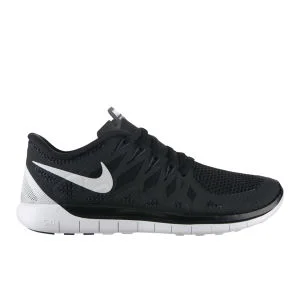 Nike Women's Free Run UK 5.0 Natural Running Shoes - Black/White - UK 4 - Zwart Afbeelding 1