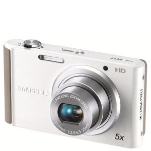 Samsung ST77 Compact Digital Camera (16MP, 5x Optical, 2.7Inch LCD) - White Afbeelding 1