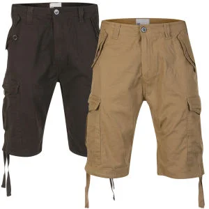 55 Soul Men's 2-Pack Conway Shorts - Charcoal/Stone - 28 - Charcoal/Stone Afbeelding 1