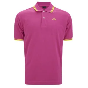 Kappa Men's Lamot Polo - Fuschia/Yellow - M - Fuschia/Yellow Afbeelding 1