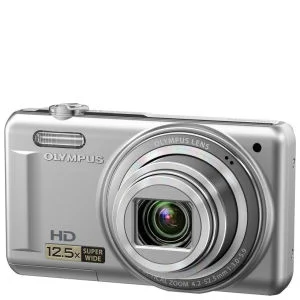 Olympus VR-320 Digital Camera (14MP, 12.5x Super Wide Optical Zoom, 3-Inch LCD) - Silver Afbeelding 1