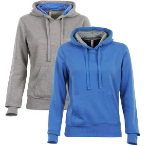 Brave Soul Women's 2 Pack Hoodies - Grey/Blue - S - Multi Afbeelding 1