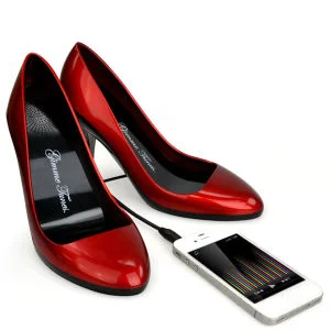 Stiletto Speaker Shoes - Gimme Tunes (Red) Afbeelding 1