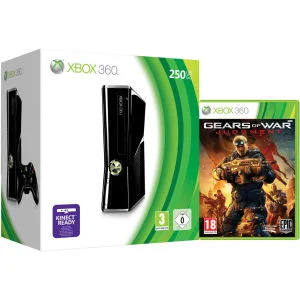 Xbox 360 250GB Matte Black Console: Bundle Includes (Gears of War: Judgment) Afbeelding 1
