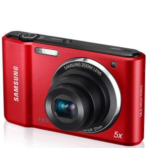 Samsung ES91 Compact Digital Camera (14MP, 5x Optical, 2.7 Inch LCD) - Red Afbeelding 1