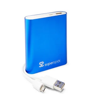 Superspot 10400 MAH Universal Portable Charger Power Bank - Blue Afbeelding 1