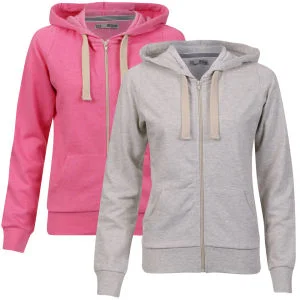 Brave Soul Women's 2-Pack Hoody - Cerise Pink/Oatmeal Marl - S - Cerise Pink/Oatmeal Marl Afbeelding 1