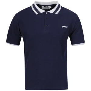 Slazenger Men's Waffle Polo - Navy - S - Navy blauw Afbeelding 1