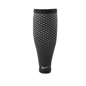 Nike Dri-Fit 360 Calf Sleeves - Black/Silver - S-M - Zwart Afbeelding 1