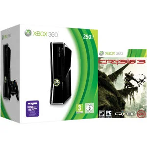 Xbox 360 250GB Matte Black Console: Bundle Includes (Crysis 3) Afbeelding 1
