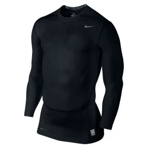 Nike Core Compressie T-Shirt met Lange Mouwen voor Heren - Zwart - S - Zwart Afbeelding 1