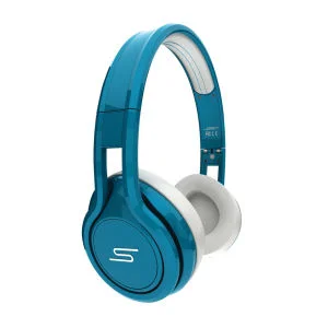 SMS Audio by 50 Cent Street Wired Headphones Includes Passive Noise Cancellation - Teal Afbeelding 1