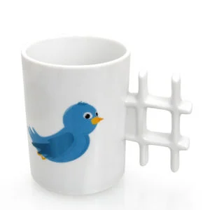 Twitter Styled Tweet Mug with Hashtag Handle Afbeelding 1