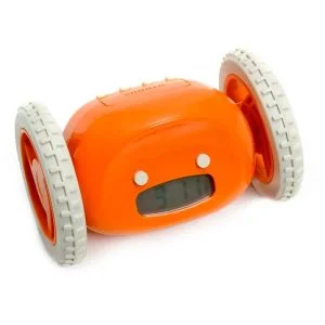 Clocky Alarm Clock on Wheels - Orange Afbeelding 1