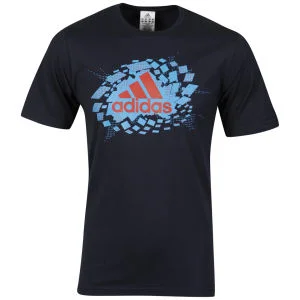 adidas Men's Explosion T-Shirt - Dark Navy/Red - S - Dark Navy/Red Afbeelding 1