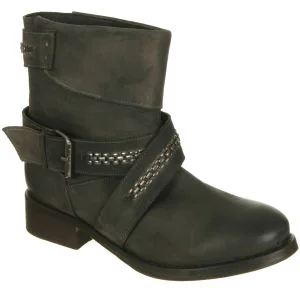 French Connection Women's Kesham Cross Stapled Boot - 3 - Zwart Afbeelding 1