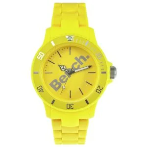Bench Women's Plastic Yellow Bracelet Strap Watch Afbeelding 1