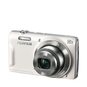 Fujifilm FinePix T500 Compact Digital Camera (16MP, 12x Optical Zoom, 2.7 Inch LCD) - White Afbeelding 1