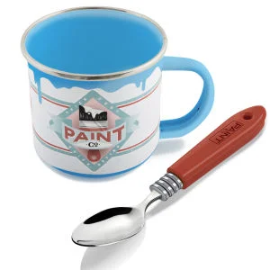 Paint Pot Mug and Brush Spoon Set - Blue Afbeelding 1