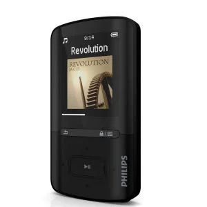 Philips GoGEAR Vibe 8GB MP3 Video Player with FullSound & FM Radio - Black Afbeelding 1