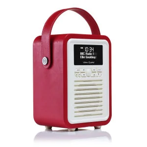 View Quest Retro Mini Bluetooth DAB+ Radio - Red Afbeelding 1