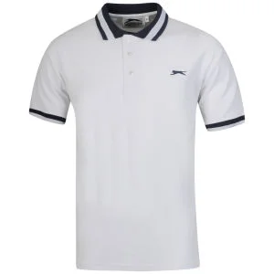 Slazenger Men's Waffle Polo - White - S - Wit Afbeelding 1