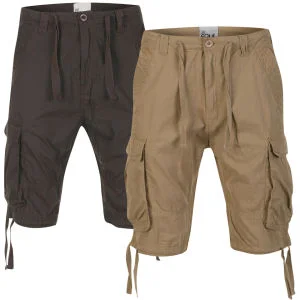 55 Soul Men's 2-Pack Spirit Shorts - Charcoal/Stone - 28 - Charcoal/Stone Afbeelding 1