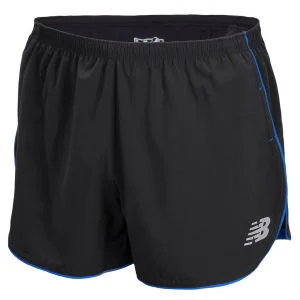New Balance Men's NBX Boylston 3 Inch Split Running Shorts - Black - S - Zwart Afbeelding 1