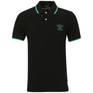 Russell Athletic Men's Biller Polo-Shirt - Black - S - Zwart Afbeelding 1