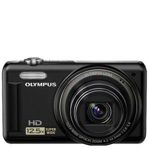 Olympus VR-320 Digital Camera (14MP, 12.5x Super Wide Optical Zoom, 3-Inch LCD) - Black Afbeelding 1