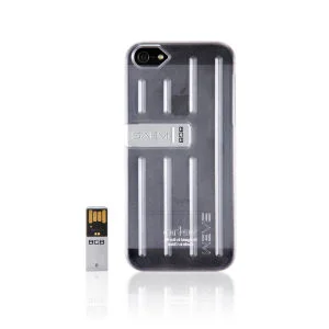 Veho SAEM S7 iPhone Case with Integrated 8GB USB Pen Drive - for iPhone 5/5S - Super Clear Afbeelding 1