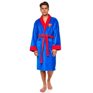 DC Comics Superman: Adult Fleece Hoodless Robe Afbeelding 1