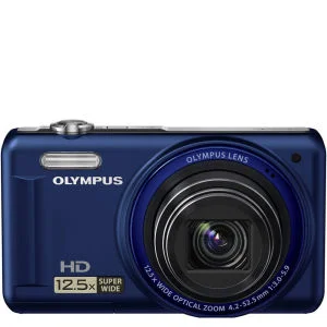 Olympus VR-320 Digital Camera (14MP, 12.5x Super Wide Optical Zoom, 3-Inch LCD) - Blue Afbeelding 1