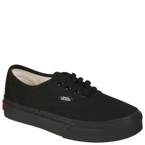 Vans Kids' Authentic Canvas Trainers - Black/Black - 10 - - Afbeelding 1