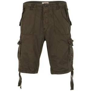Ringspun Iniesta Shorts voor Heren - Kaki - 28 - Kaki Afbeelding 1