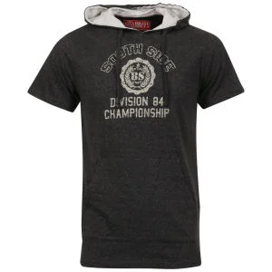 Brave Soul Men's Hooded T-Shirt - Charcoal - M - Charcoal Afbeelding 1