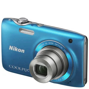 Nikon Coolpix S3100 Compact Digital Camera - Blue (14MP, 5x Optical Zoom) 2.7 Inch LCD Refurbished Afbeelding 1