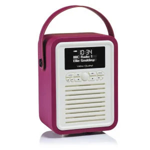 View Quest Retro Mini Bluetooth DAB+ Radio - Deep Purple Afbeelding 1