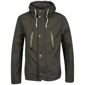 Jack & Jones Vintage Men's Coated Jacket - Dark Green - L - Dark Green Afbeelding 1