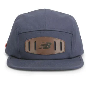 New Balance Unisex Street 5 Panel Flat Peak Baseball Cap - Cotton Twill Navy Afbeelding 1
