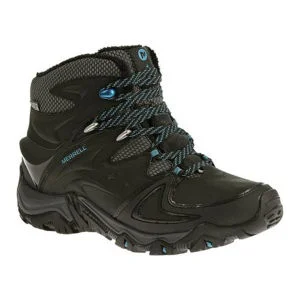 Merrell Women's Polarand 6 Waterproof Hiking Boots - Black/Blue - 4 - Black/Blue Afbeelding 1