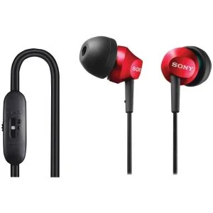 Sony MDR-EX58V Earphones - Red Afbeelding 1