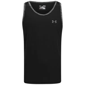 Under Armour Men's Tech Tank Top - Black/Steel - S - Black/Steel Afbeelding 1