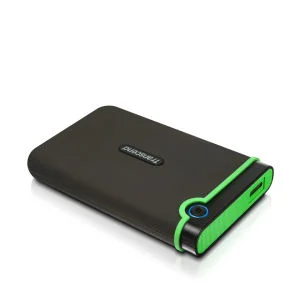 Transcend StoreJet 25M3 500GB External USB 3.0 Hard Drive, Military Grade Shock Resistant - Green Afbeelding 1