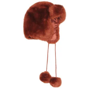 Women's Faux Fur Trapper - Burnt Orange Afbeelding 1