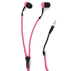 Zip Earphones Pink/Black Afbeelding 1