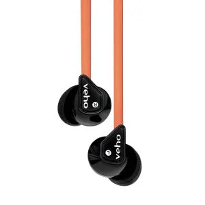 Veho 360 Geluidsisolerende Stereo Oortjes - Zwart/Oranje Afbeelding 1